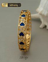 Gold Plated Palakka statement Bangle (color option) 1-Zilmor